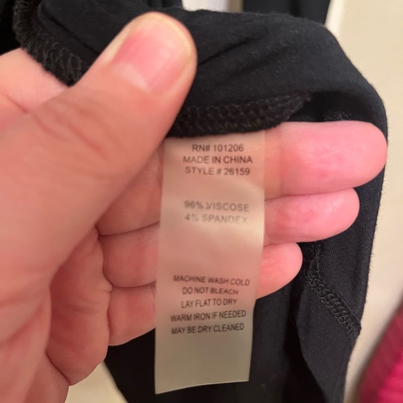 Soft Surroundings Black Mock Turtleneck Trapeze Dress Tunic Size Medium - Picture 3 of 5